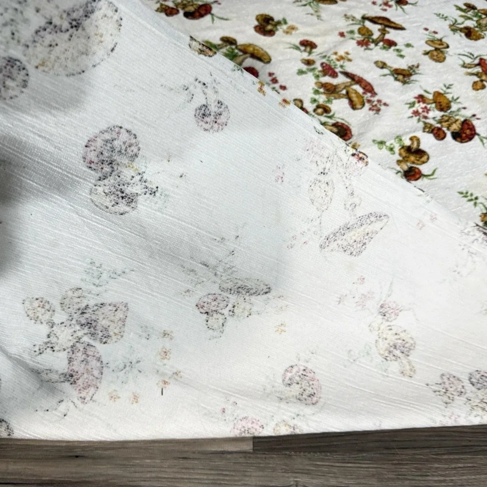 Vintage Merry Mushroom Style‎ Throw Blanket Handmade